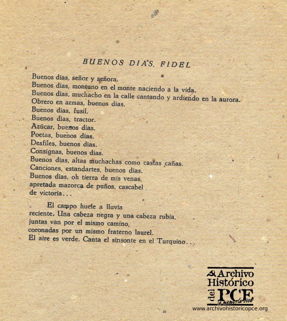 Poema de Nicolás Guillén